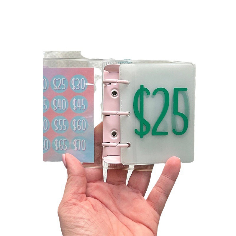 Envío Mini Binder Ahorros Desafío ahorro de dinero clip regalo Mini ahorro de dinero Binder