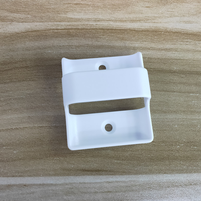 White plastic wireless call button remote base wall-mounted fixed bracket small hook holder transmitter accessory