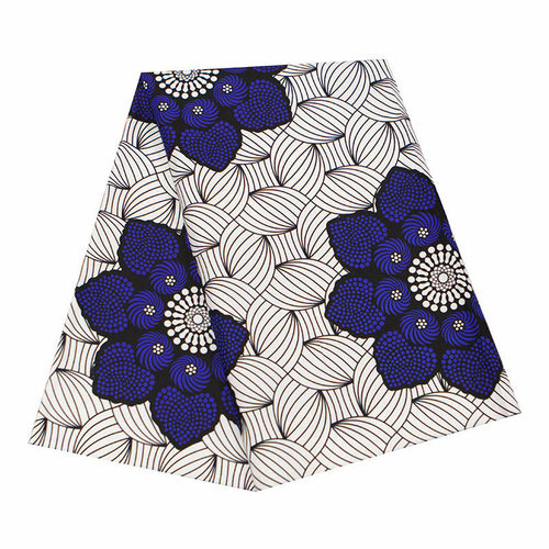 African fabric for export: double-sided polyester geometric print material with wax finish