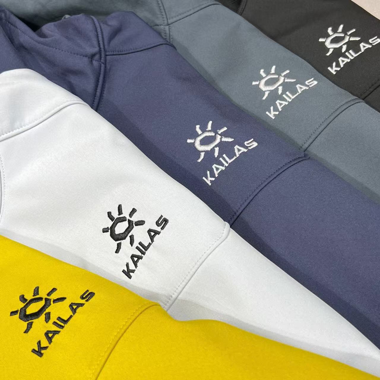 Veste softshell à capuche brodée kaila pour couple extérieur_voghion.com