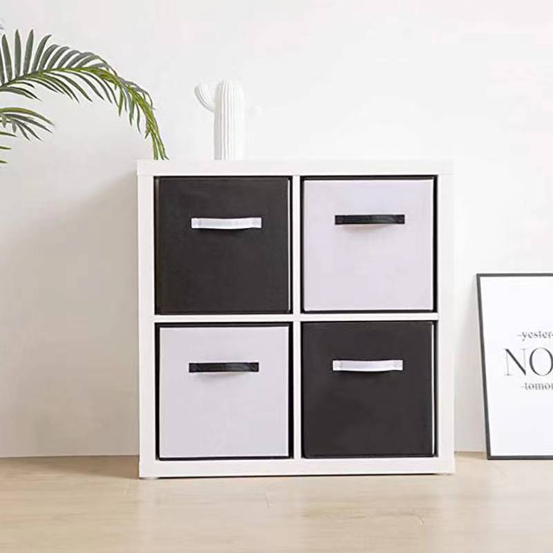 Caja de almacenamiento de ropa de tela para el hogar caja de almacenamiento de cajón plegable caja de almacenamiento de oficina en el hogar transfronteriza Venta caliente