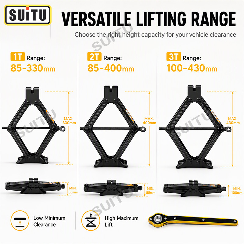 Scissor-type hand-cranked 0kg top for small cars, wholesale labor-saving car hand-cranked lever 0kg top