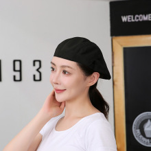 厨师帽子男松紧鸭舌帽服务员贝雷帽女酒店厨房火锅店快餐厅工作帽