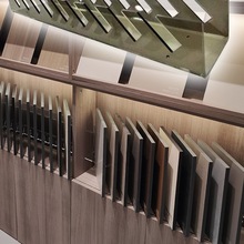 亚克力色板卡槽展架瓷砖石材小样板材生态板多功能摆放陈列展示r*