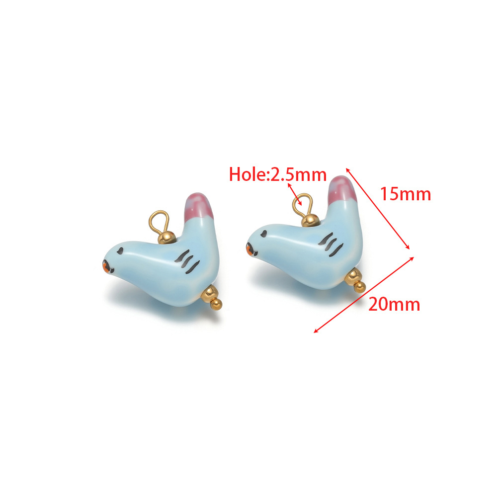 Colgante de cerámica pintado y colgante de mariposa paloma de la paz DIY collar versátil joyas de pulsera al por mayor