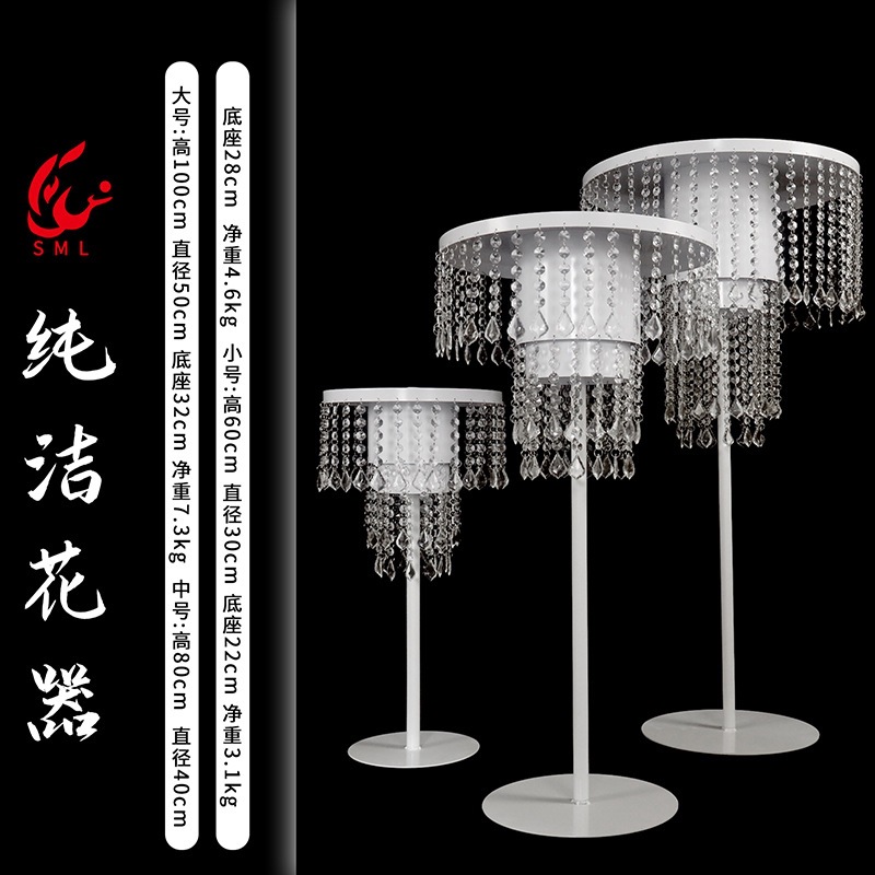 Nueva mesa de bodas, flor, candelabro, mesa de cristal de metal, estante de flores, banquete de bodas, decoración de mesa principal, accesorios, Mei Chen