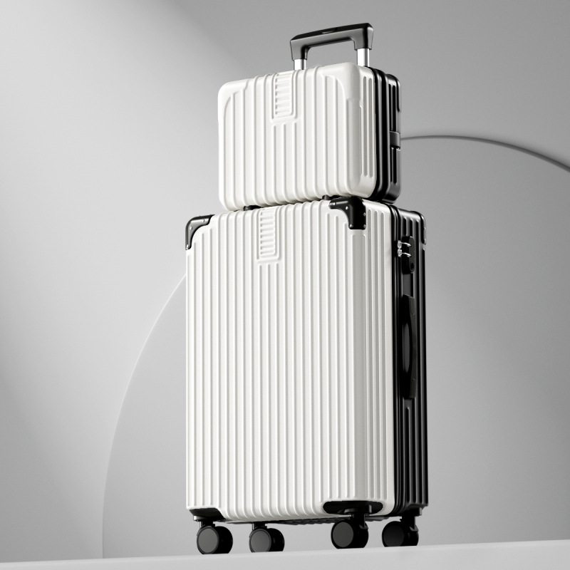 Mother-child box 607 black + white [classic style + with compartment + five-hole reinforced silent wheels]