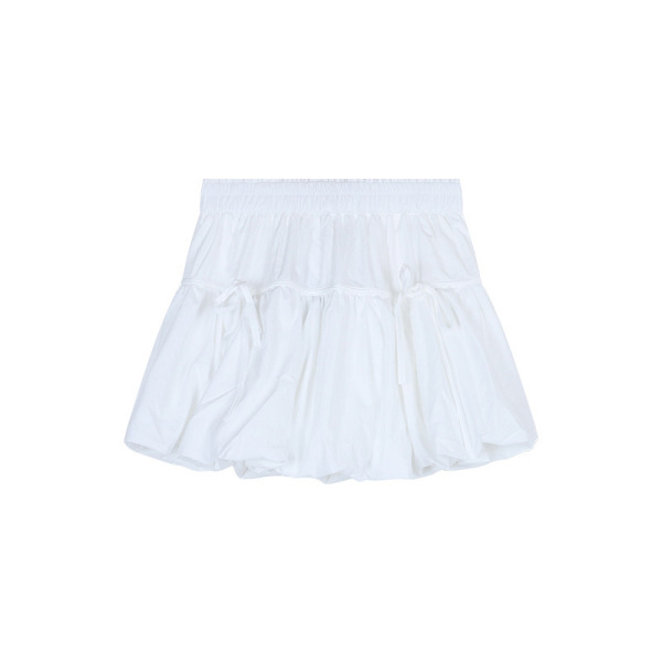 Summer fitted skirt with bow