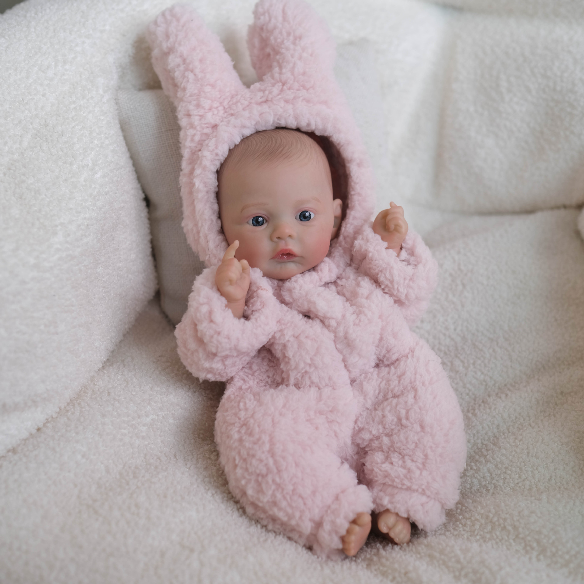 12 pulgadas de polvo para abrir los ojos de peluche camiseta muñeca meadow muñeca de simulación de juguetes, muñeca de plástico