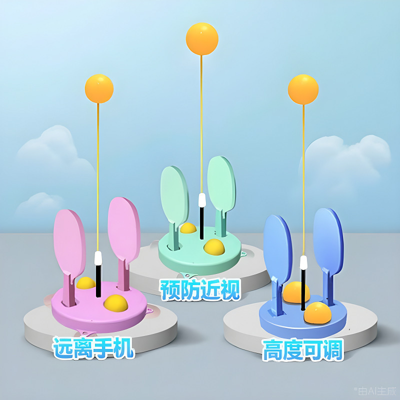 Anti-Myopia Table Tennis Trainer Kidsren's Vision Correction Self-Training Device Home Training Ball Toy Indoor Suspended Table Tennis