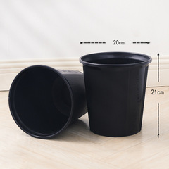 ブラックソリッドゴミ箱、オフィス、キッチン、寝室、シンプルプラスチック、軽くて豪華なリビングルームゴミ箱、家庭用シンプル