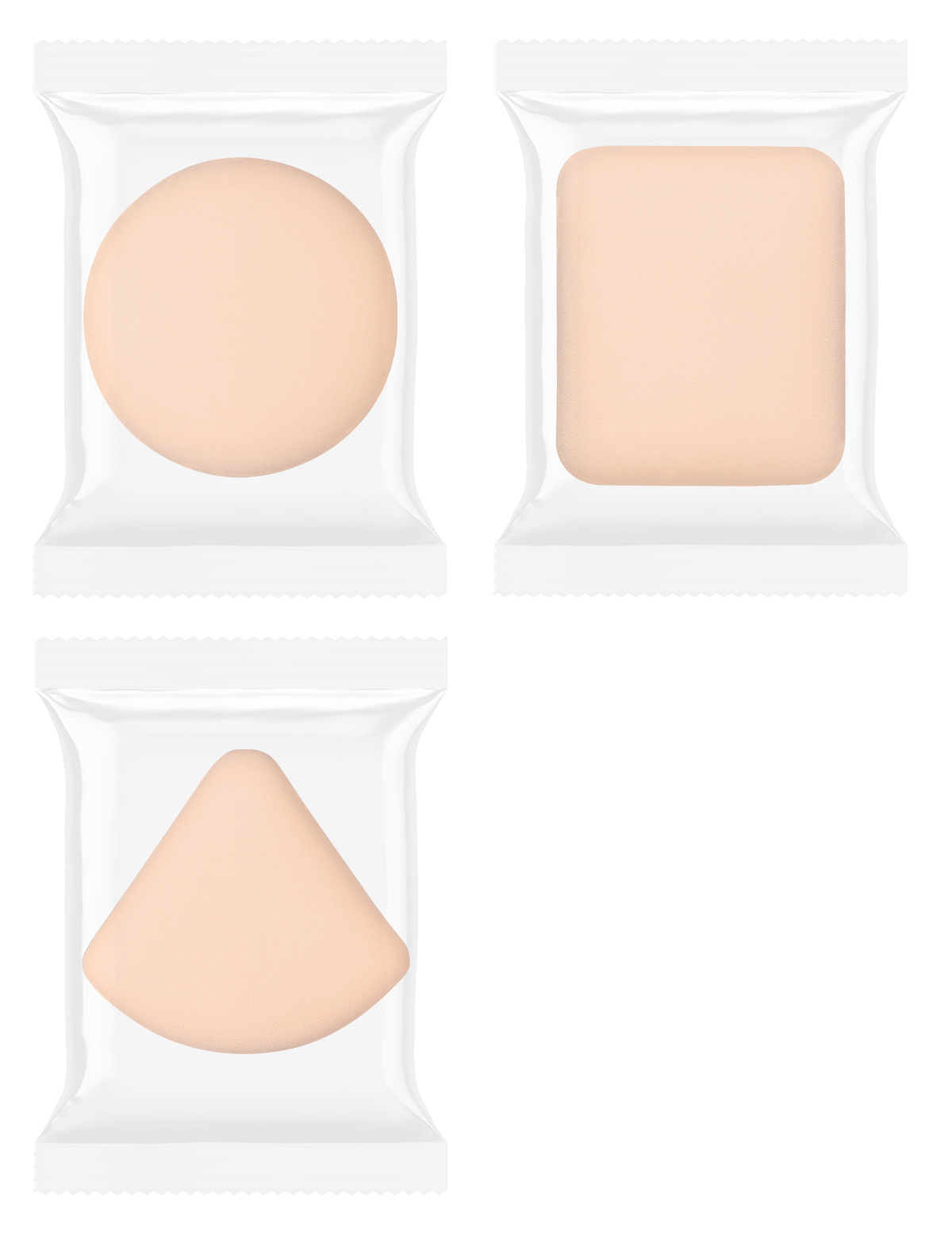 Suministro directo de fábrica de 100 puntos de algodón de azúcar, cojín de aire, soplo de polvo, maquillaje húmedo y seco, esponja, herramientas de belleza al por mayor