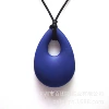 Dark blue teether drop-shaped