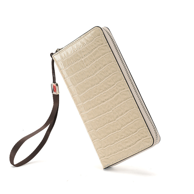 Cross-border Amazon hot sale long wallet women's clutch wallet crocodile pattern zipper bag 2023 New