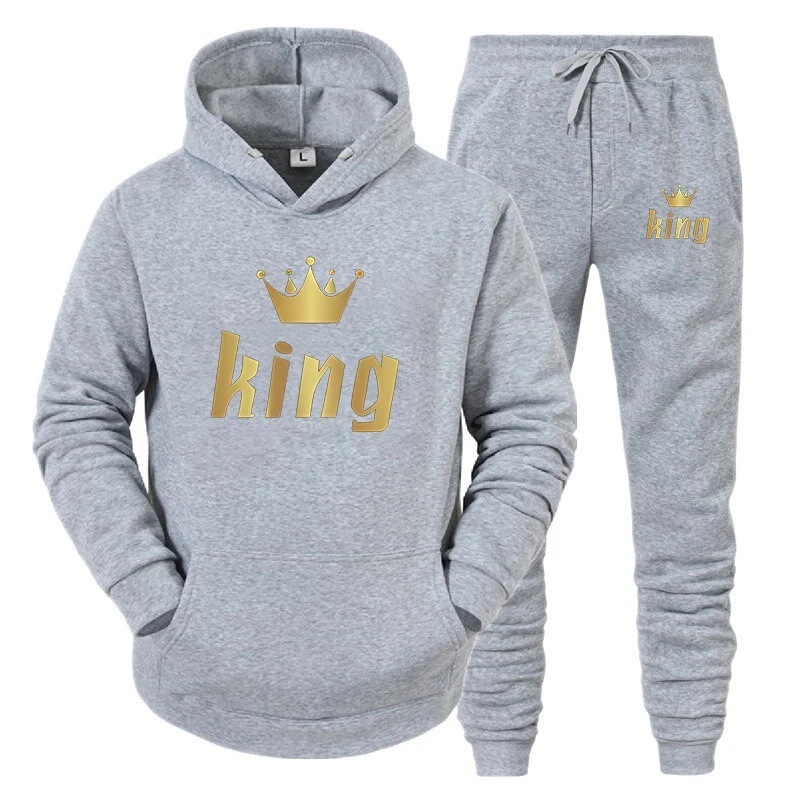 Dropshipping Men's Clothing, Cross-Border Hot-Selling Item, King of the Supreme, 3D Printed Men's Sweatshirt, Trendy Brand, High-End Feel Set