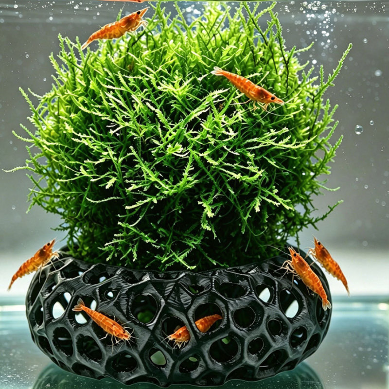 3D Printed Circular Fish and Shrimp Breeding Hideout, Fish Tank Landscaping, Pla Biodegradable Ornament, Stress-Relief, Customizable Size