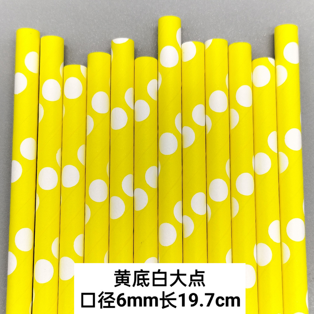 Paja de papel naranja desechable degradable decoración de fiesta paja bebida cóctel hecho a mano tubo recto