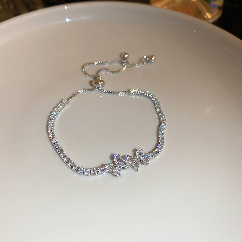 Pulsera de flores cuadrada geométrica de piedra de silicio lujosa pulsera de alta calidad temperamento exquisito personalidad joyas al por mayor
