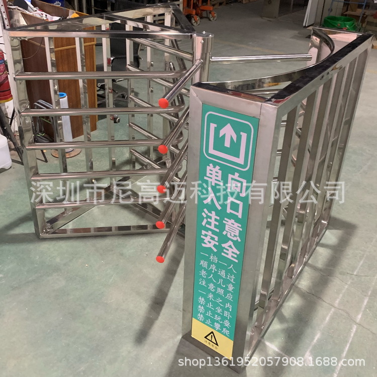 尼高迈高转闸车站人行道闸景区单双门不锈钢旋转门闸双行通道闸机