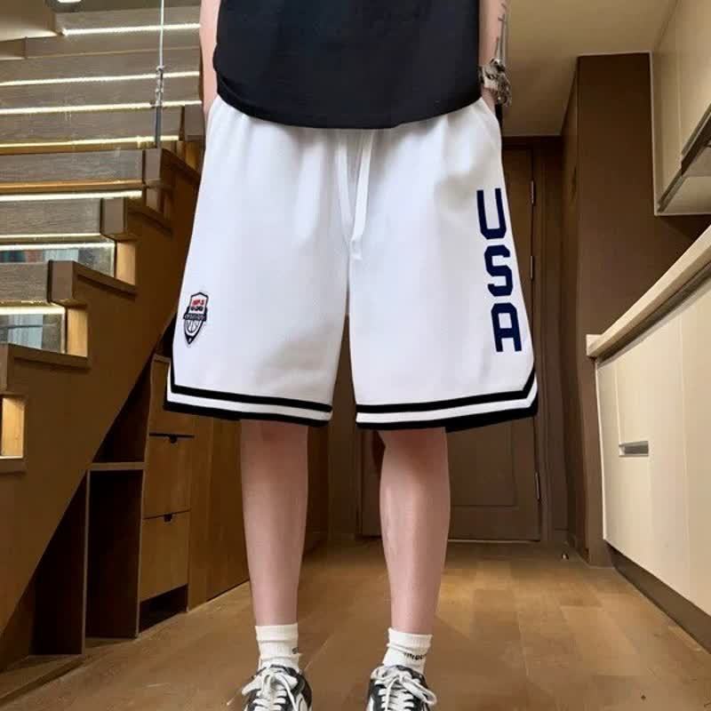Summer Basketball Shorts for Boys, Sports Shorts for Teenagers, Versatile Quick-Dry Loose Casual Pants, Middle School Students' Five-Point Shorts Summer Basketball Shorts for Boys, Sports Shorts for Teenagers, Versatile Quick-Dry Loose Casual Pants, Middle School Students' Five-Point Shorts
