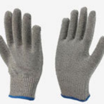 汽车制造新动力13针麻灰色高强高模聚乙烯包钢丝防割防切割手套