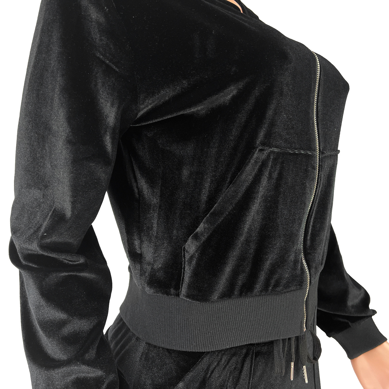 Damen Jogginganzug Aus Samt Mit Kapuze Für Den Herbst Und Winter_voghion.com