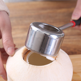 Coconut shell opener green coconut hole drilling big hole take meat knife commercial green coconut open lid hole broken shell
