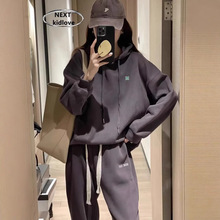 欧货春秋季连帽卫衣运动卫裤时尚衣服女套装休闲宽松显瘦两件套潮