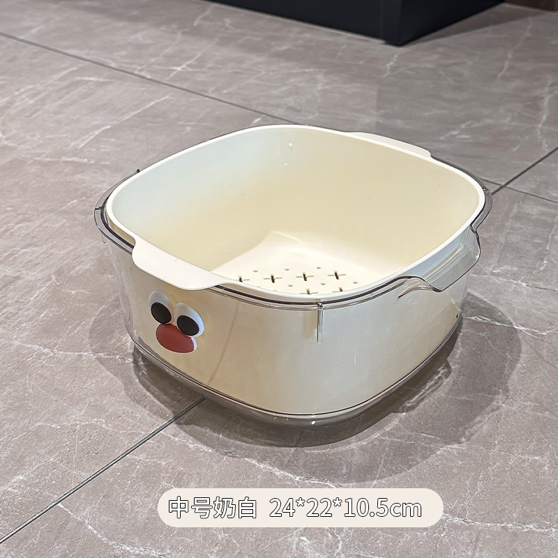 可爱双层洗水果神器迷你沥水篮厨房家用新款可清洗蓝莓精致小果盘|undefined