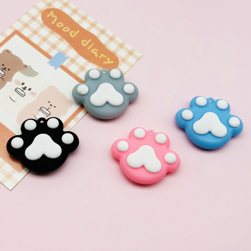 Cute cartoon cat claw keychain pendant PVC soft rubber cat claw accessories diy jewelry promotional gifts wholesale
