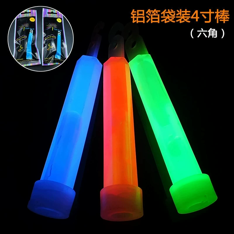Светящаяся палочка-подсветка для концертов и кемпинга, шестигранная, флуоресцентная, для позиционирования, оптом