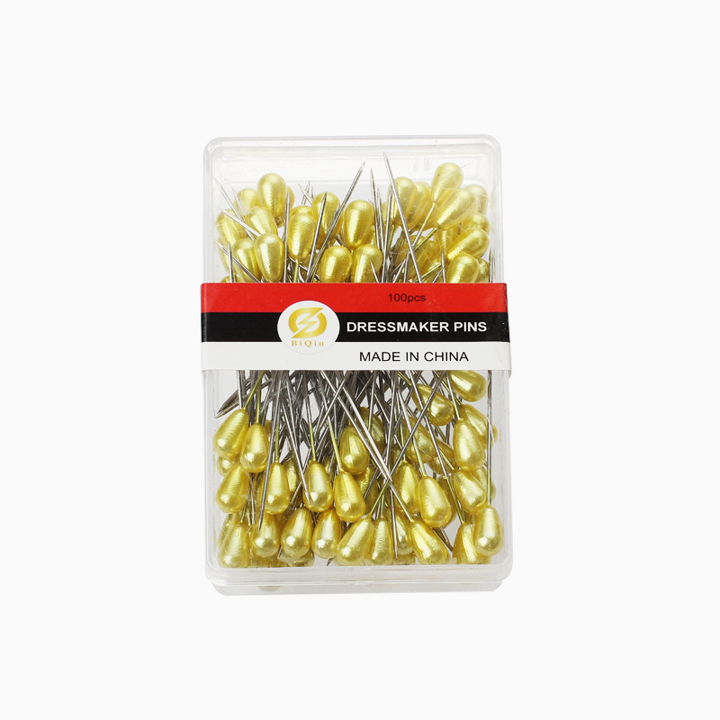 Agujas de perlas de color de posicionamiento DIY herramientas de mosaico de costura de perlas en forma de pera agujas de posicionamiento de bordado cruzado 100 piezas / caja