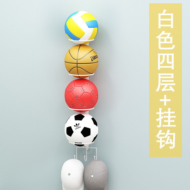 후크가 있는 벽의 흰색 4겹