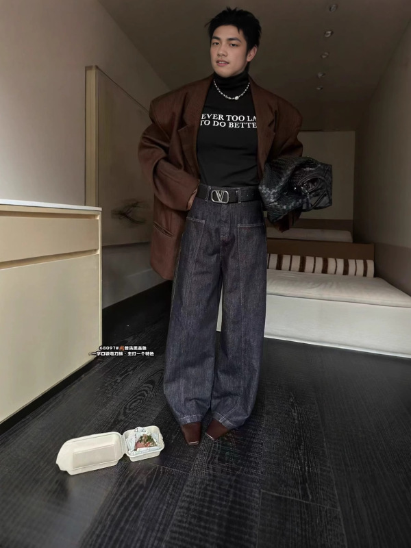 绿青蛙高品质秋冬新款弯刀牛仔裤女68097整首拿不拆码|undefined