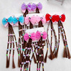 children bow Wig Pigtail Hairpin princess bow Card issuance baby Hairdressing perform Jewelry Headdress