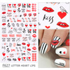 Nail stickers, fake nails contains rose, adhesive sticker for nails, suitable for import, English letters
