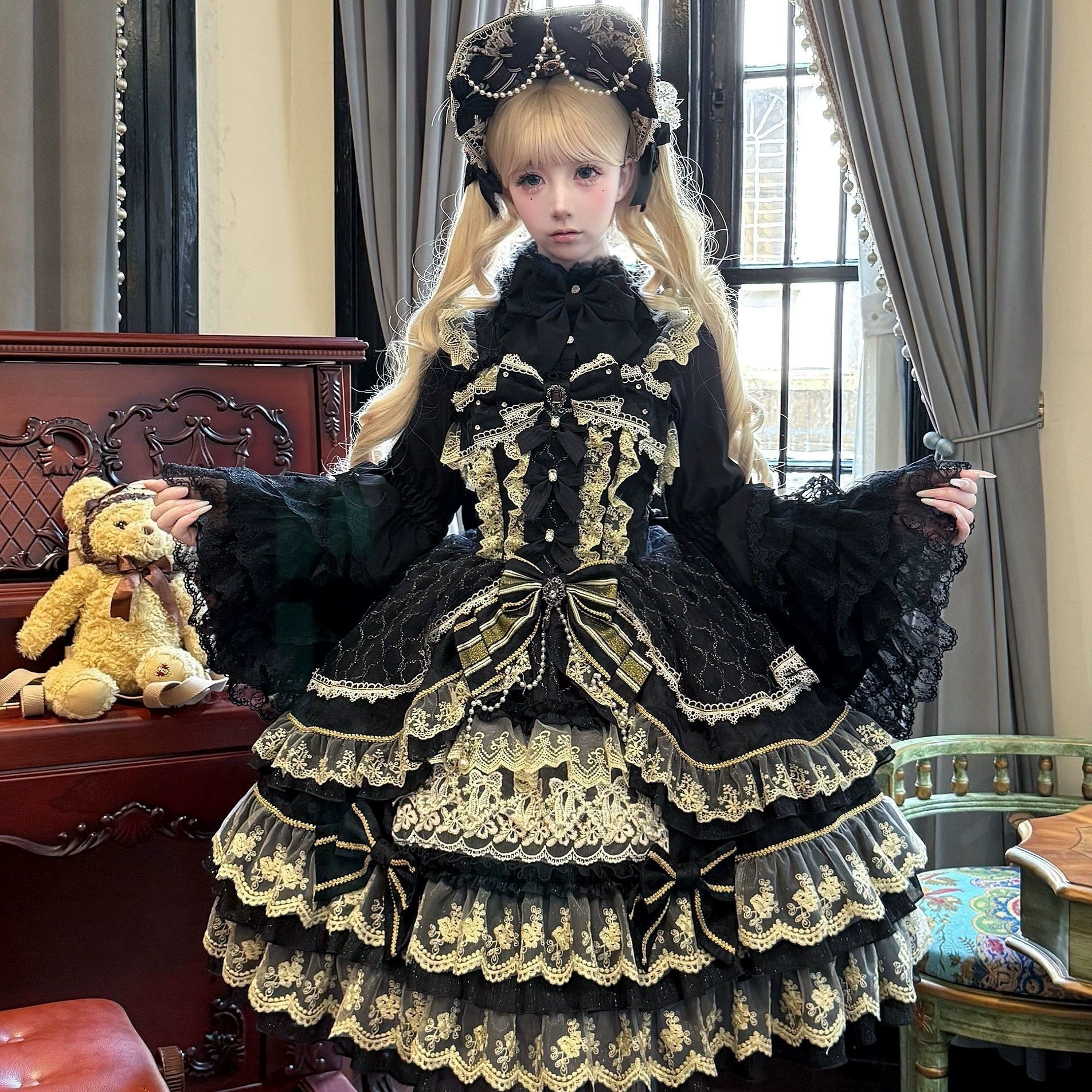 Оригинальный дизайн летнее платье, юбка, стиль Lolita, Lolita Jsk