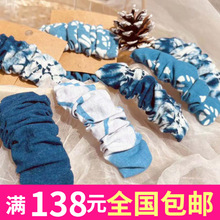 民族风纯手工植物扎染发卡通勤百搭少女bb夹甜美边夹发根手工扎染