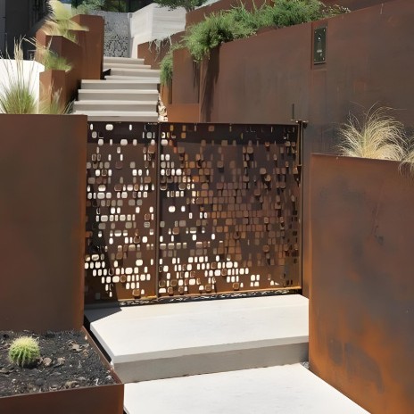 现货耐候钢板Q235NH园林景观雕刻造型镂空加工切割Q355NH耐候板