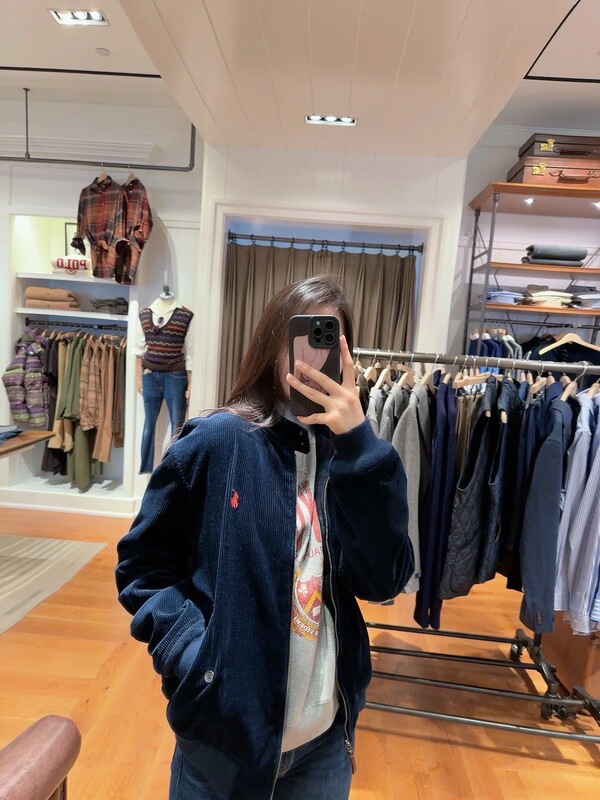 Ralph Lauren拉夫劳伦灯芯绒夹克刺绣小马老钱风干部风哈林顿外套|undefined