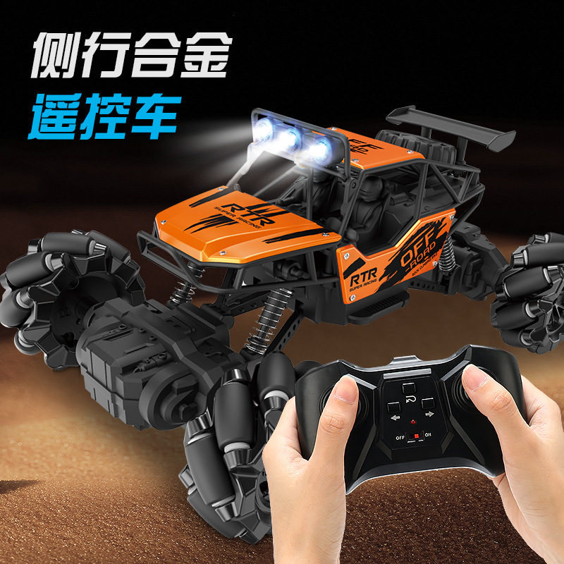 Aleación de control remoto para niños vehículo todoterreno lateral de deriva de alta velocidad vehículo de escalada recargable luz de control remoto automóvil juguetes para niños