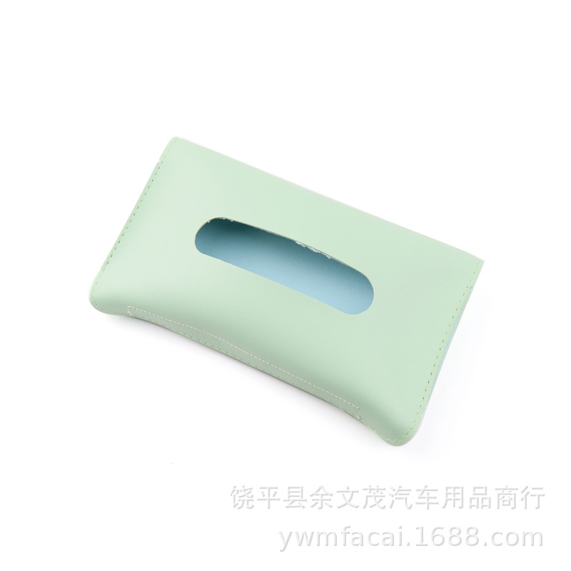 Coche parasol tejido bolsa cuero coche parasol tejido cubierta coche apoyabrazos caja de pañuelos caja de dibujos animados