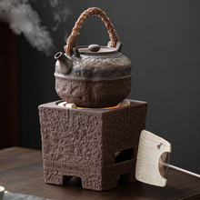 泥炉碳炉禅意方形陶瓷炭炉酒精炉功夫茶烧水煮茶壶套装陶炭火炉