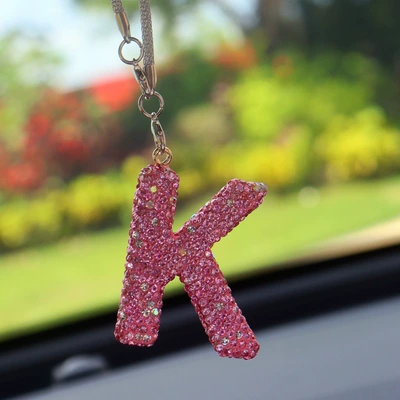Interior Pendant High-End Letter Car – Car hanging - k-letter-car-pendant-pink