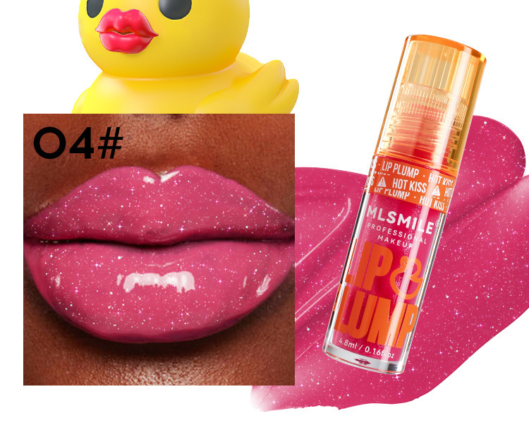 MLSMILE 6-color Duck Lip Oil Lip Gloss, Big Mouth Pouty Lip Honey Lip Glaze undefined