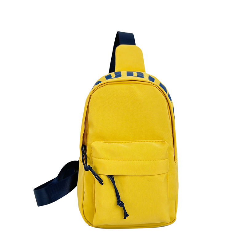 Moda coreana para niños mochila de pecho simple ocio de color sólido para niños niñas viajar bebé mochila de hombro