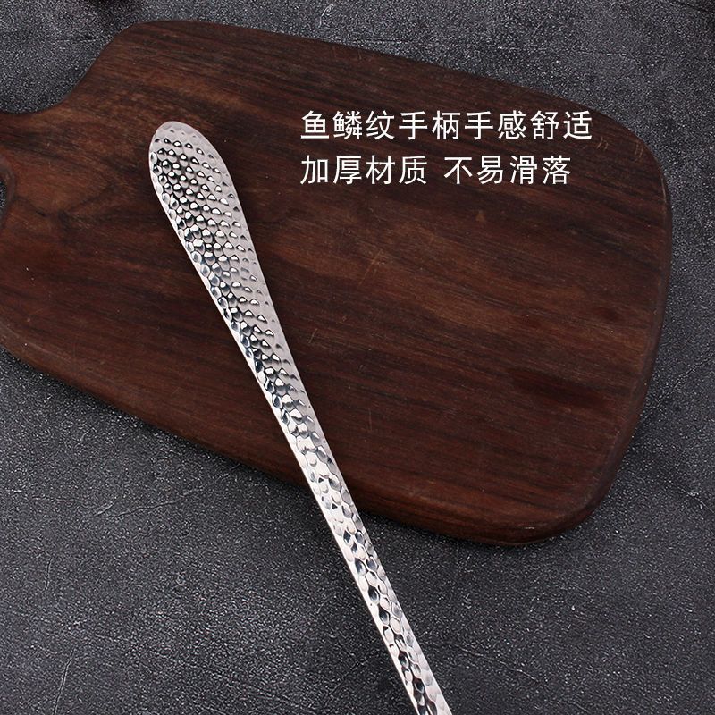 COOKONE 18 / 10 acero inoxidable en forma de pétalos de sopa de bebida de mango largo de martillo de fuego de sopa de arroz de sopa de arroz de sopa de sopa de arroz