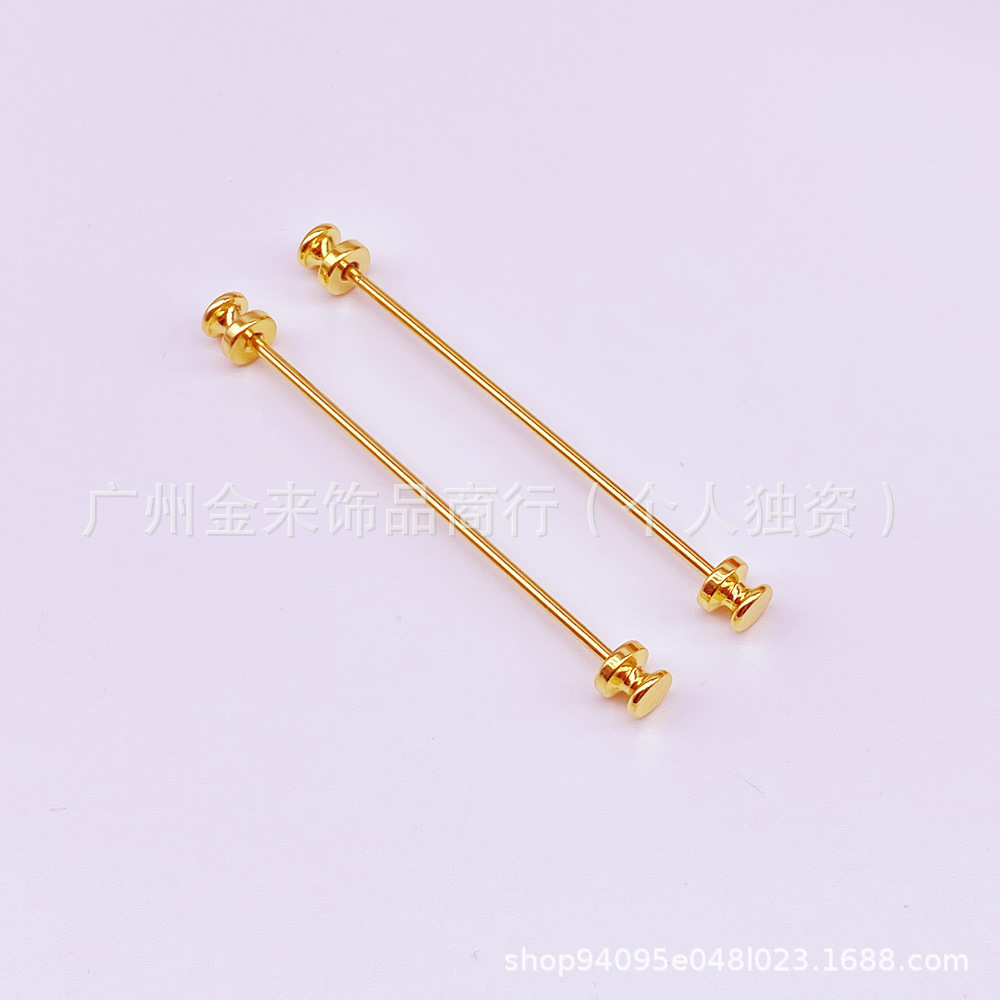 铜领夹领撑欧美男士领针领花 法式衬衫领针tie collar bar clip