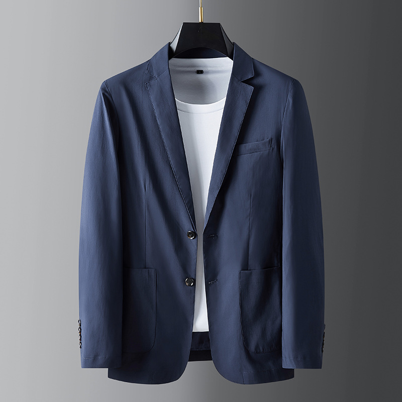 Spring trend men's thin solid color colored elite suit for leisure