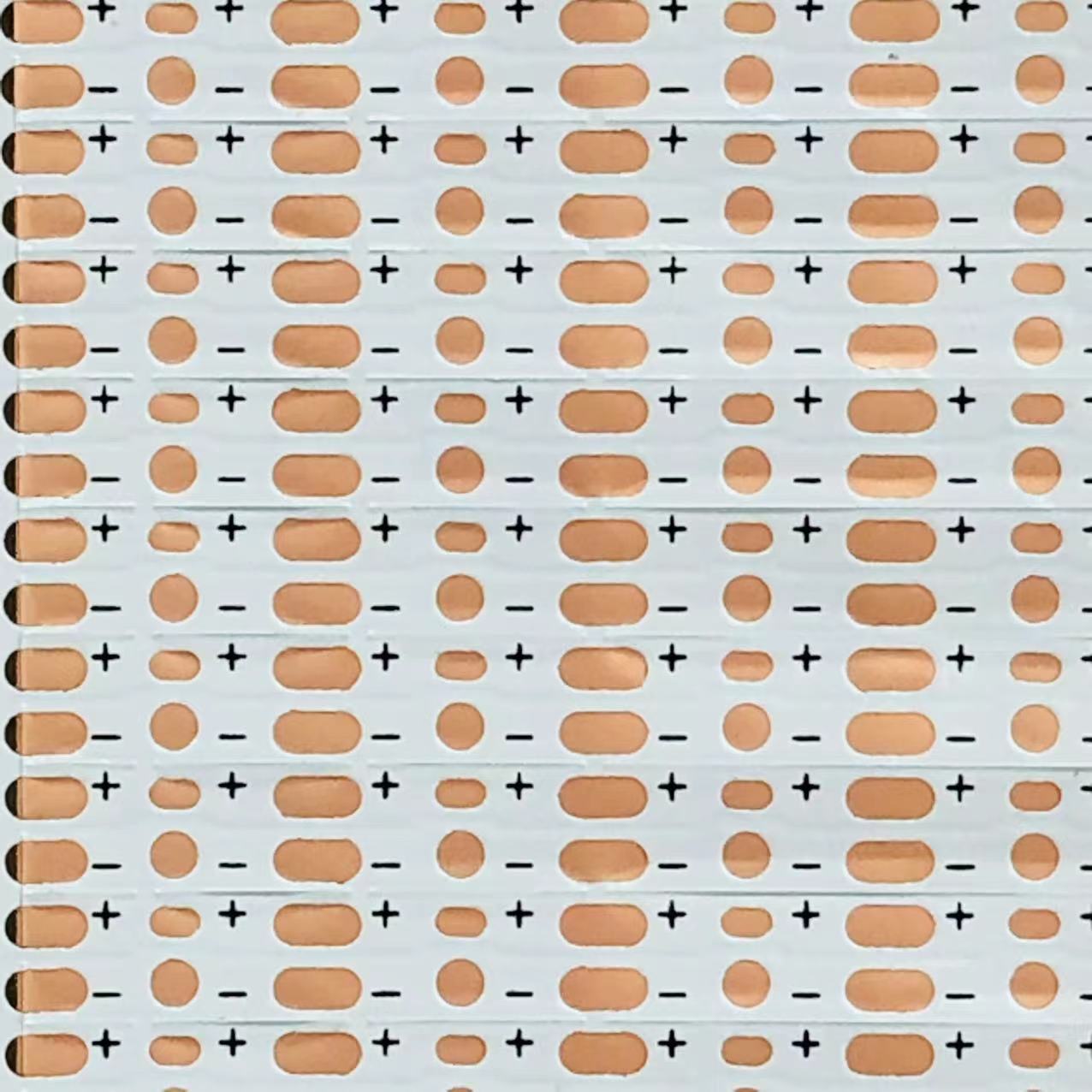 FPC柔性线路板2835V 3V 90D/M 无电阻 25铜 正面白膜 500*5MM 508